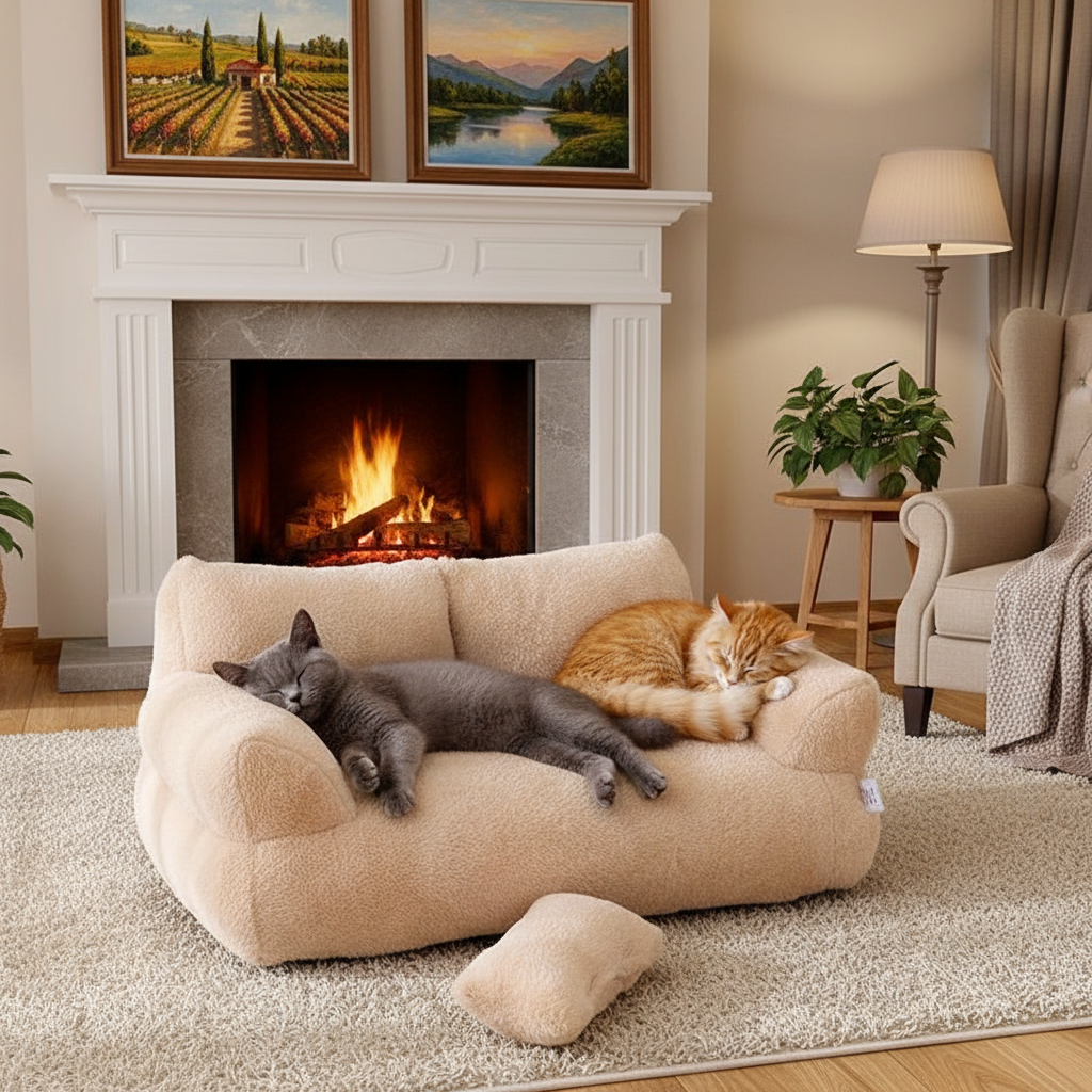 Plush Winter Sofa Pet Bed™
